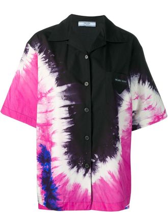 Prada oversized tie-dye shirt - Black
