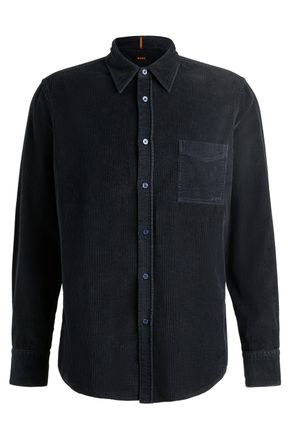 Boss Orange by Hugo Boss Langarmhemd BOSS ORANGE Relegant, Herren, Gr. 5XL, N-Gr, blau (dunkelblau404), Web, Obermaterial: 100% Baumwolle, unifarben, regular fit, Hemden Langa