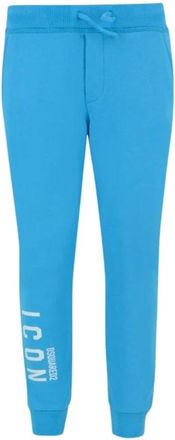 Dsquared2 Kids Icon Joggers Blue Cotton Elasticated - male - Dsquared2 - Sweatpants - Blue - 16 Y - Kids