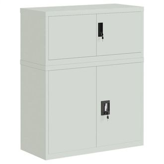 vidaXL File Cabinet Light Grey 90x40x110 cm Steel Vidaxl