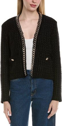 Elie Tahari The Trista Chain Wool-Blend Cardigan