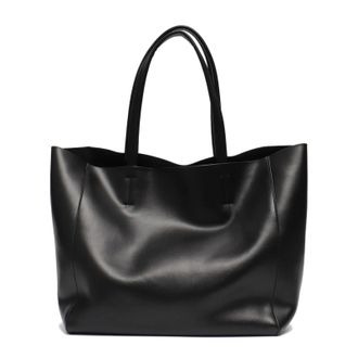 Generic Compatible For Minimalist Big Tote Bag Women Real Leather Shoulder Handbags Casual Large Capacity Daily(Black B)