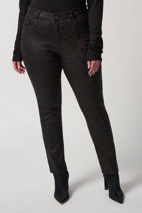 Joseph Ribkoff Animal Print Slim-Fit Jeans In Mocha/black