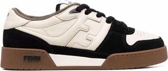 Fendi BlackWhite Lace Up Sneakers