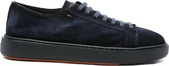 Santoni Suede Lace-up Sneakers