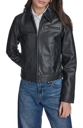 Levi's Leather Zip Jacket in Black at Nordstrom, Size X-Small