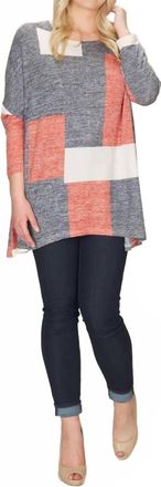 Papillon Oversized Heathered Sweater In Multi