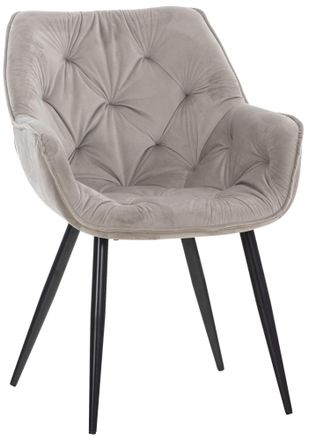 Clp Silla Tanna En Terciopelo Gris