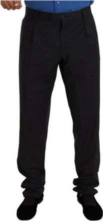 Dolce & Gabbana Suit Broeken - Heren - Nette broeken - Zwart - 2XL - Wol - Broeken