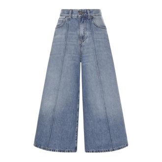 Pinko Wide Jeans, female, Blue, Size: W26 Wide Jeans