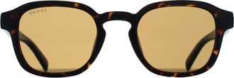 Gucci Square Womens Gold Grey Gradient GG2163S Metal - One Size
