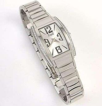 Piaget Limelight Silver Dial 18K White Gold Diamond Ladies Watch GOA36095