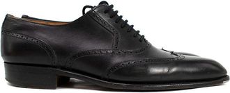 J.M. Weston Black Perforated Leather Dress Shoes Size 40