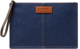 Fendi Parapluien - Dames - Clutches - Blauw - ONE Size - Tassen