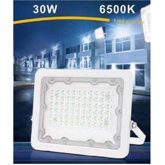 Trade Shop Trade Shop Traesio - Trade Shop - Faro Led 30w Faretto Ultra Slim Bianco Esterno Luce Fredda Naturale Calda Fs30w-b