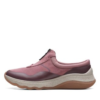 Clarks Womens Jaunt Way Clog, Dark Rose Suede, 7 UK