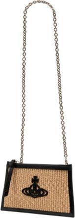 Vivienne Westwood Logo-Embroidered Cotton Clutch - Multicolor