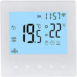 OEM Controlador De Temperatura Inteligente Tuya, Aplicaci&oacute;n Breclement, Blanco, 3a, Control Wifi Para Construcci&oacute;n