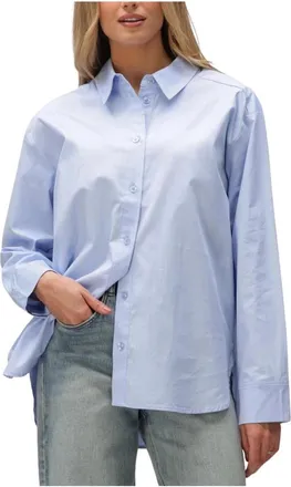 Gestuz Overhemden, Dames, Blauw, L, Katoen, Dames Blouses Gzyork Shirt