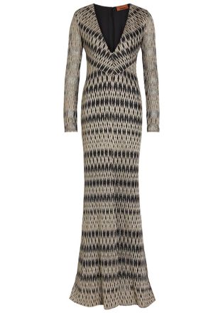 Missoni Patterned Fine-knit Maxi Dress - Beige - 42 (UK10 / S)