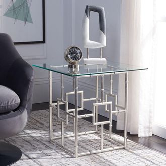 Safavieh Dermot Glass Top Accent Table