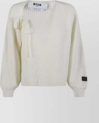 Msgm shoulder exposed knit bow