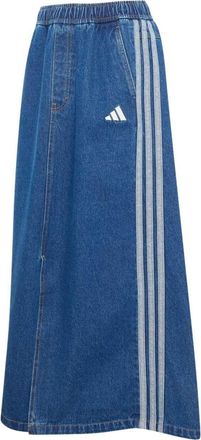 adidas (WMNS) adidas Stadium Washed Denim Loose Fit Skirt Asia Sizing Preloved Ink KV0621