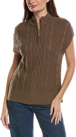 Splendid Half Zip Cable Sweater