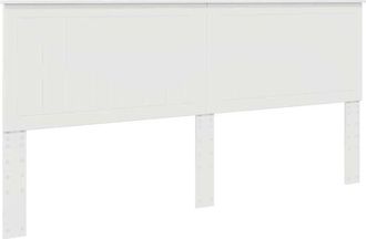 vidaXL Headboard with Headboard Gloss White 200 cm Engineered wood vidaXL