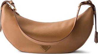 Prada Borsa a spalla Demi Lune grande - Marrone