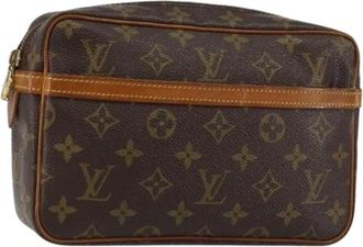 Louis Vuitton Pre-owned Canvas Clutch - Dames - Vintage Clutch - Bruin - ONE Size - Vintage