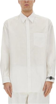 Moschino Office Inspiration Shirt - Heren - Casual Overhemden - Wit - XL - Katoen - Overhemden