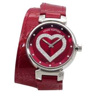 Louis Vuitton Pre-owned Vintage Polshorloge - Dames - Vintage Horloges - Rood - ONE Size - Leer - Vintage
