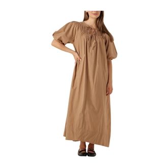 Ruby Tuesday Bruine Maxi Jurk Ibae - Dames - Maxi kleedjes - Beige - XS - Kleedjes