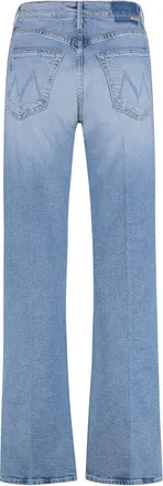 Mother Womens Jeans Lasso Straight-Leg Denim Multicolour Cotton