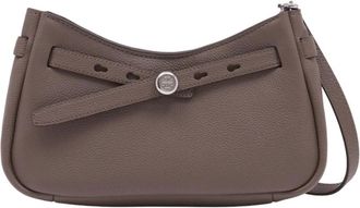 Tory Burch Romy Zip Top Crossbody - Dames - Schoudertassen - Grijs - ONE Size - Leer - Tassen