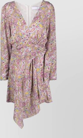 Iro graphic print short wrap dress