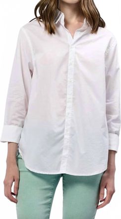 Dear John Denim Lola Solid Button Down Shirt In White