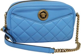 Versace Medusa Icon Front Slip Pocket Camera Bag Quilted Leather Leather Bag (Pre-Owned)