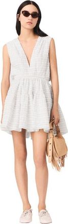 Maje Short flared open-back dress in White at Nordstrom, Size 34 Eu