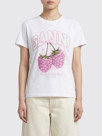 Ganni T-shirt girocollo Ganni in cotone organico stampato