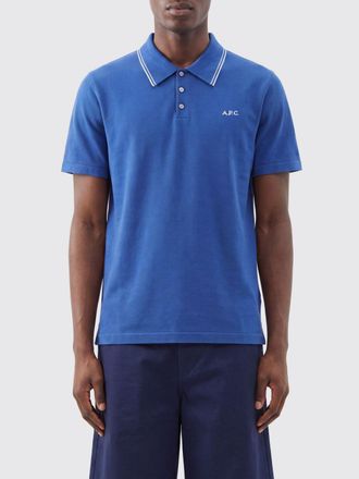 A.P.C. A. P.C. Polo a maniche corte in cotone con logo a contrasto