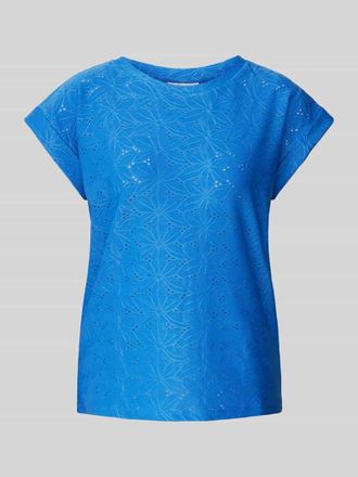 Freequent T-Shirt mit Lochstickerei Modell Blond in Royal, Größe XS