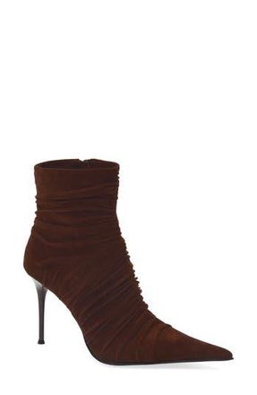 Jeffrey Campbell Lets Go Pointed Toe Bootie in Espresso Suede at Nordstrom Rack, Size 8.5