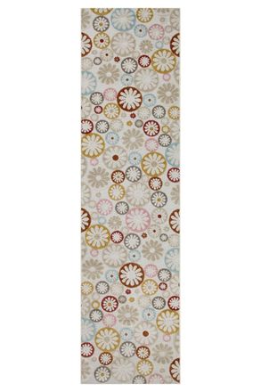 Wecon Home Alfombra vintage floral pastel para interiores y exteriores 80x300