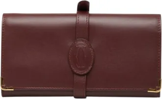 Cartier Wine Red Leather Pouch (Pre-Owned)