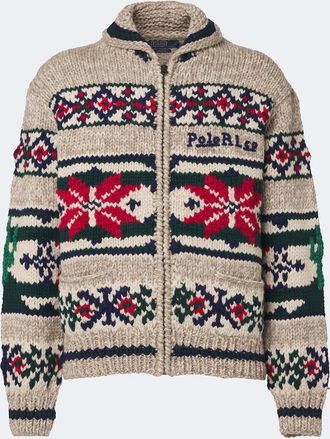 Polo Ralph Lauren Cardigan in lana a intarsio con zip