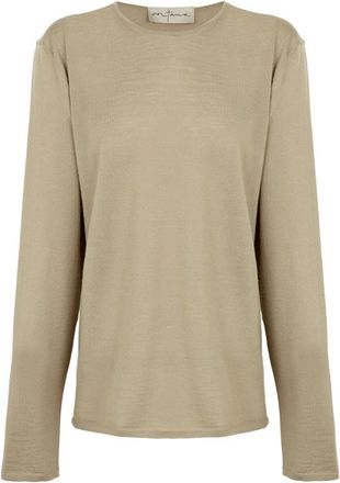 Cortana Fio- donkerbeige kasjmier gebreide jersey - Dames - Cashmere truien - Beige - M - Kasjmier - Truien & Vesten