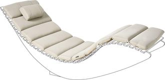 Beliani Coj&iacute;n para tumbona 180 x 60 cm Gris pardo