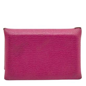 Herm&egrave;s Tweedehands leren portemonnees - Dames - Vintage Accessoires - Paars - ONE Size - Leer - Vintage